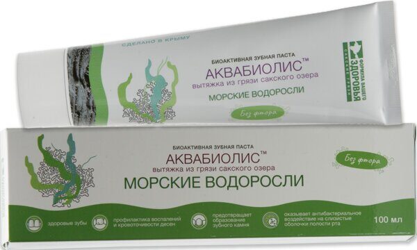Зубная паста АКВАБИОЛИС «Морские водоросли» 100мл